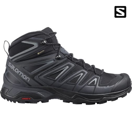 Salomon X Ultra 3 Mid GTX Men's Hiking Boots Black | CA 14L95